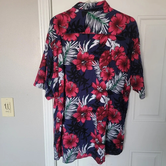 Pair Of Jogal Mens Bright Colorful Hawaiian Floral Shirts. Short Sleeve. 2xl - Picture 4 of 9